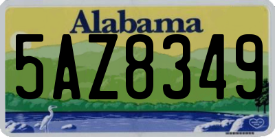 AL license plate 5AZ8349