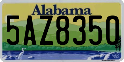 AL license plate 5AZ8350