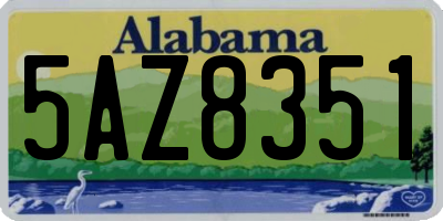AL license plate 5AZ8351