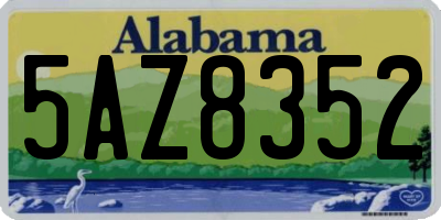 AL license plate 5AZ8352