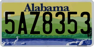 AL license plate 5AZ8353