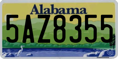 AL license plate 5AZ8355