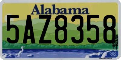 AL license plate 5AZ8358