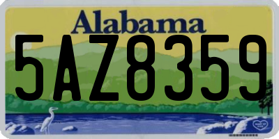 AL license plate 5AZ8359
