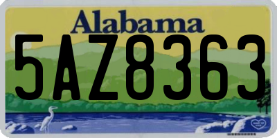 AL license plate 5AZ8363