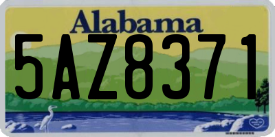 AL license plate 5AZ8371
