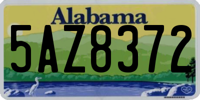 AL license plate 5AZ8372