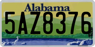 AL license plate 5AZ8376