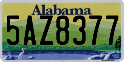 AL license plate 5AZ8377