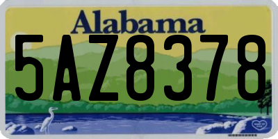 AL license plate 5AZ8378