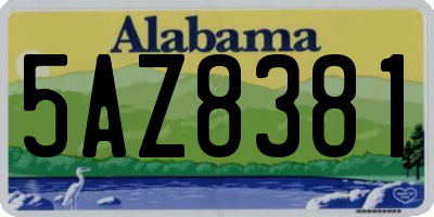 AL license plate 5AZ8381