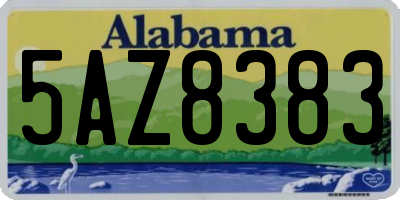 AL license plate 5AZ8383