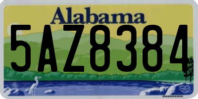 AL license plate 5AZ8384