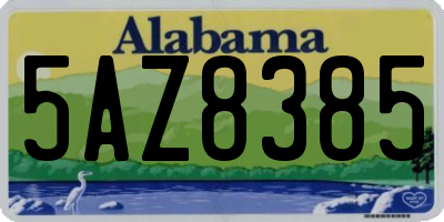 AL license plate 5AZ8385