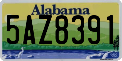 AL license plate 5AZ8391