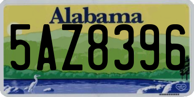 AL license plate 5AZ8396
