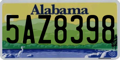 AL license plate 5AZ8398