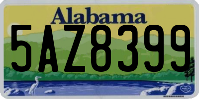 AL license plate 5AZ8399
