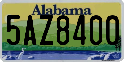 AL license plate 5AZ8400