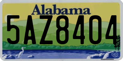 AL license plate 5AZ8404