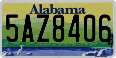 AL license plate 5AZ8406
