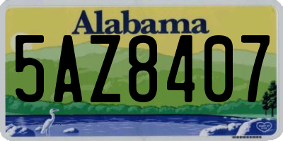 AL license plate 5AZ8407