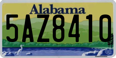 AL license plate 5AZ8410