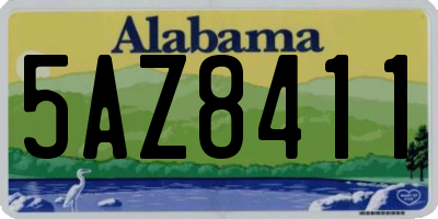 AL license plate 5AZ8411