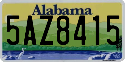 AL license plate 5AZ8415