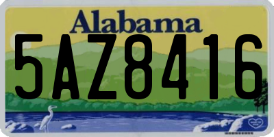 AL license plate 5AZ8416