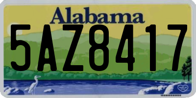 AL license plate 5AZ8417