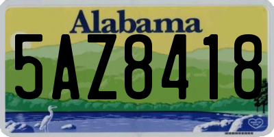 AL license plate 5AZ8418