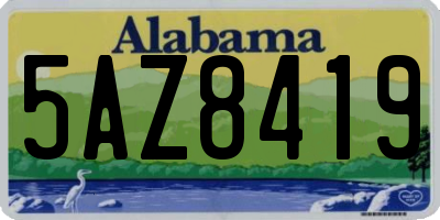 AL license plate 5AZ8419