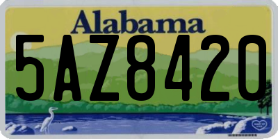 AL license plate 5AZ8420