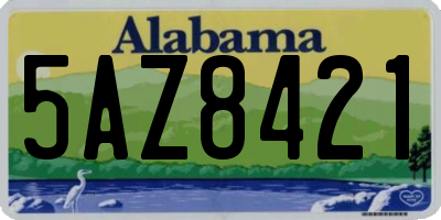 AL license plate 5AZ8421