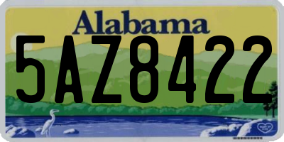 AL license plate 5AZ8422