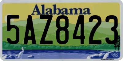 AL license plate 5AZ8423