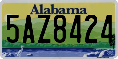 AL license plate 5AZ8424