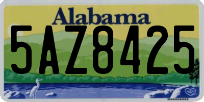AL license plate 5AZ8425