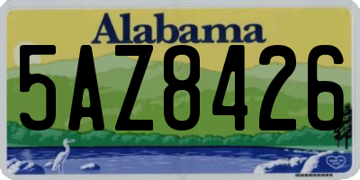 AL license plate 5AZ8426