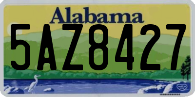 AL license plate 5AZ8427