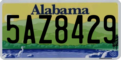 AL license plate 5AZ8429