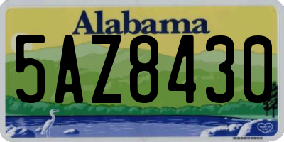 AL license plate 5AZ8430