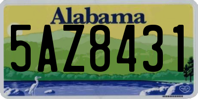 AL license plate 5AZ8431