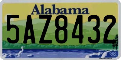 AL license plate 5AZ8432