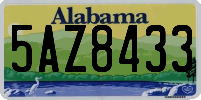 AL license plate 5AZ8433