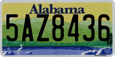 AL license plate 5AZ8436