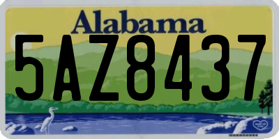 AL license plate 5AZ8437