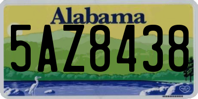 AL license plate 5AZ8438