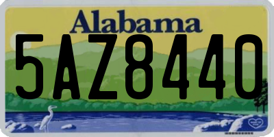 AL license plate 5AZ8440